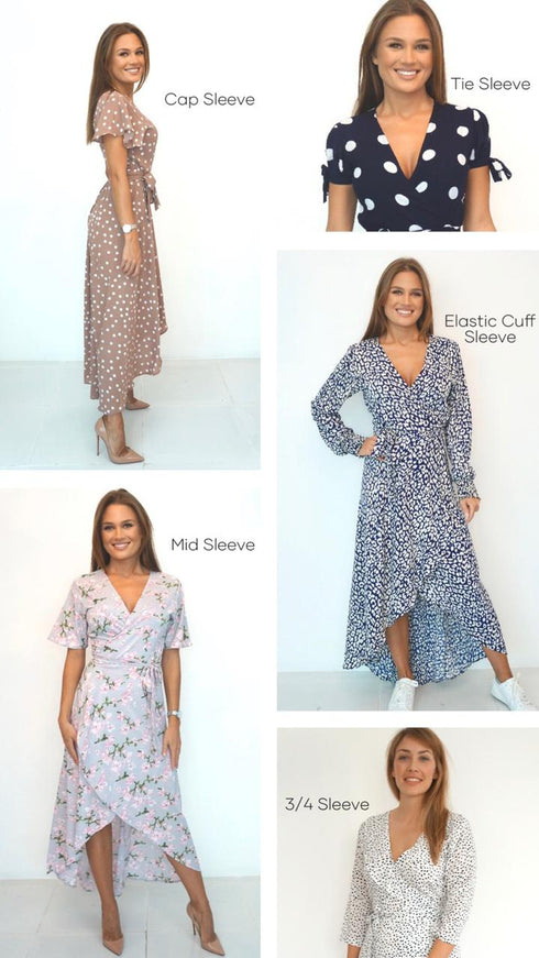 Dress The Flirty Wrap Dress - Midnight Black dubai outfit dress brunch fashion mums